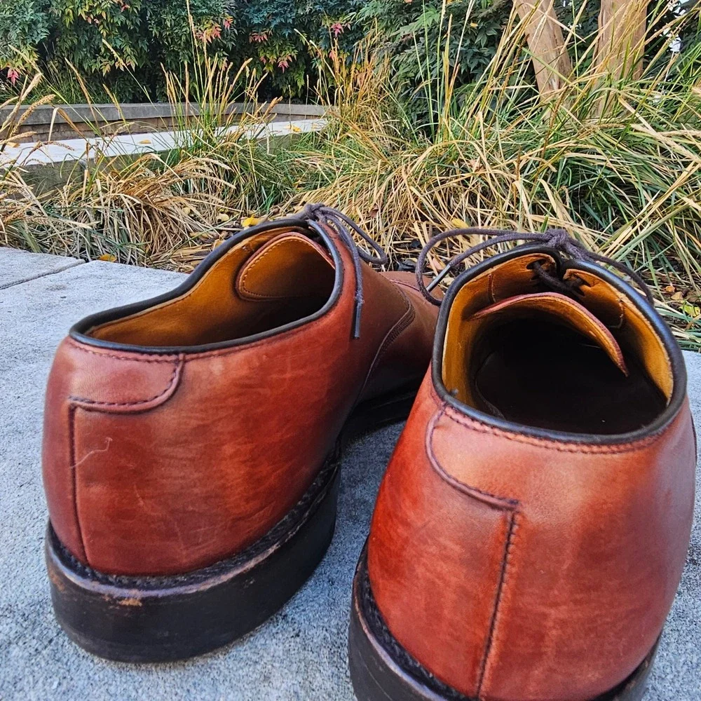 Allen Edmonds Byron Brown Leather Cap‎ Toe Oxford Dress Shoes Mens Size 9 D